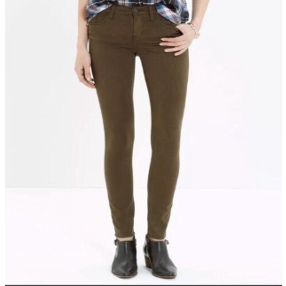 Madewell Olive Army Green Cropped Skinny Ankle - Picture 14 of 15